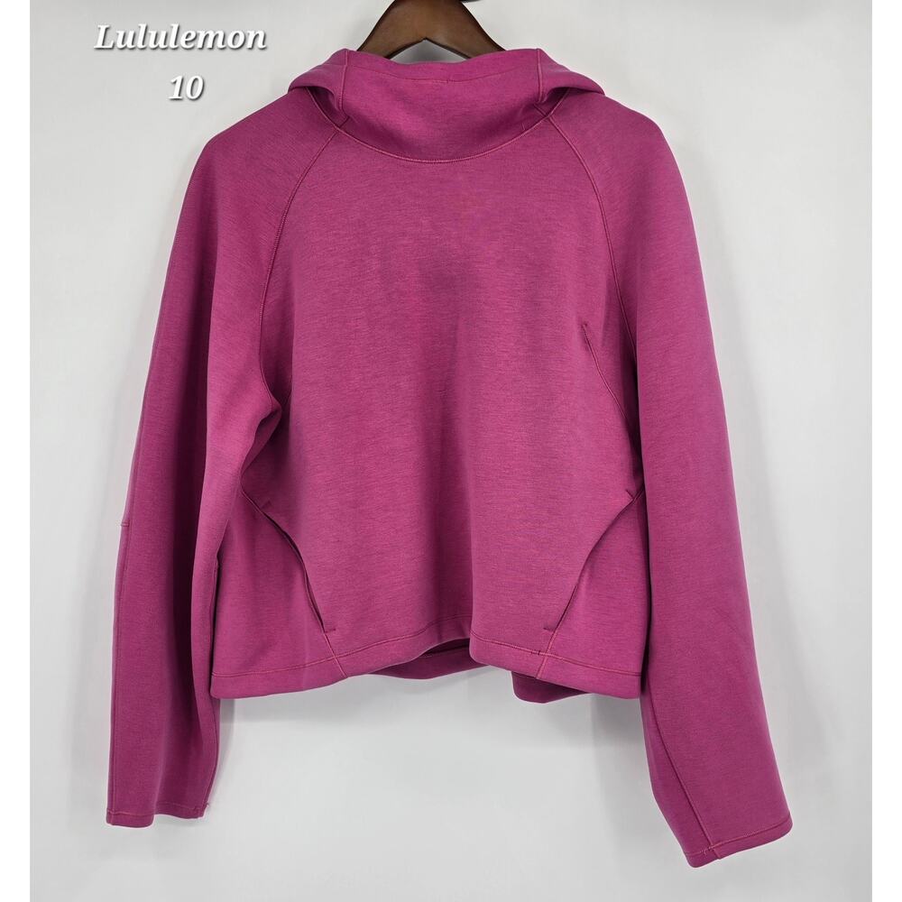 Lululemon AirWrap Modal Pullover Hoodie Pink‎ Lychee Cropped Soft Minimalist